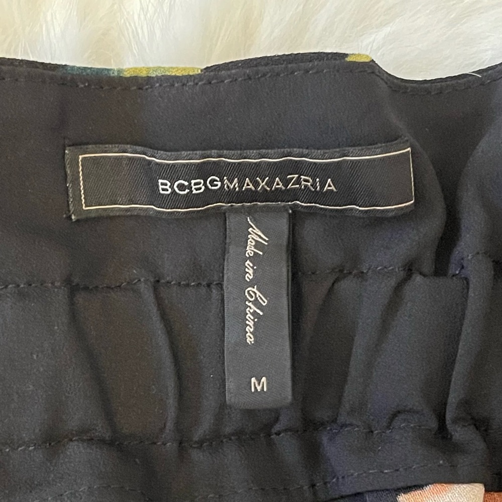BCBGMaxAzria Black Floral Wide Leg Palazzo Pants - Picture 10 of 15